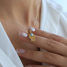 Load image into Gallery viewer, Dainty Hamsa Necklace