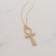 Load image into Gallery viewer, Large Gold Ankh Necklace