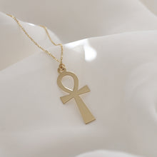 Load image into Gallery viewer, Large Gold Ankh Necklace
