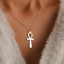 Load image into Gallery viewer, Large Gold Ankh Necklace