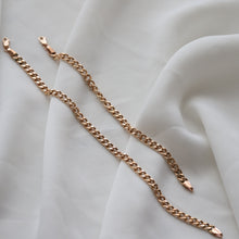 Load image into Gallery viewer, Rose Gold 4mm Curb Chain Bracelet