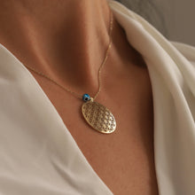 Load image into Gallery viewer, Flower of Life Pendant Necklace with Evil Eye