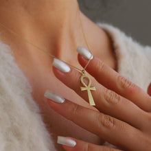 Load image into Gallery viewer, Large Gold Ankh Necklace