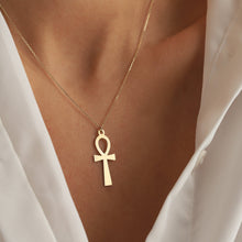 Load image into Gallery viewer, Large Gold Ankh Necklace