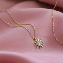 Load image into Gallery viewer, Mini Sun Pendant Necklace
