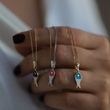Load image into Gallery viewer, Dainty Enamel Fish Necklace