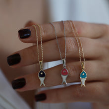 Load image into Gallery viewer, Dainty Enamel Fish Necklace