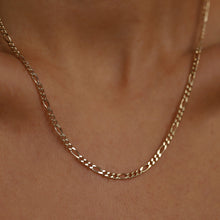 Load image into Gallery viewer, Gold Figaro Mariner Necklace