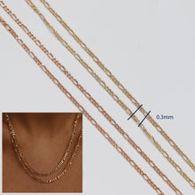 Load image into Gallery viewer, Gold Figaro Mariner Necklace