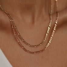 Load image into Gallery viewer, Gold Figaro Mariner Necklace