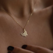 Load image into Gallery viewer, Dainty Lace Effect Butterfly Necklace