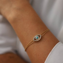 Load image into Gallery viewer, Diamond Evil Eye Bracelet