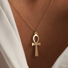 Load image into Gallery viewer, Large Gold Ankh Necklace