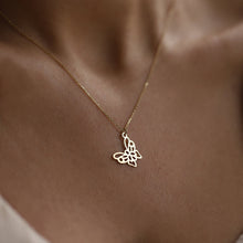 Load image into Gallery viewer, Dainty Lace Effect Butterfly Necklace
