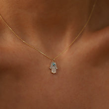 Load image into Gallery viewer, Diamond Hamsa Necklace