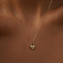 Load image into Gallery viewer, Mini Lock Pendant Necklace