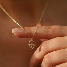 Load image into Gallery viewer, Mini Lock Pendant Necklace