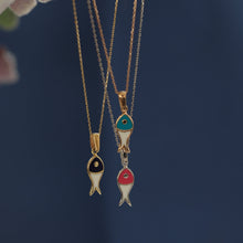 Load image into Gallery viewer, Dainty Enamel Fish Necklace