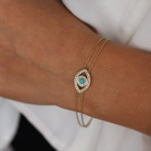 Load image into Gallery viewer, Diamond Evil Eye Bracelet