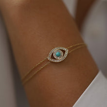 Load image into Gallery viewer, Diamond Evil Eye Bracelet