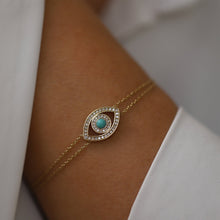 Load image into Gallery viewer, Diamond Evil Eye Bracelet