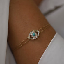 Load image into Gallery viewer, Diamond Evil Eye Bracelet
