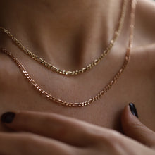 Load image into Gallery viewer, Gold Figaro Mariner Necklace