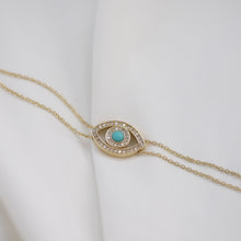 Load image into Gallery viewer, Diamond Evil Eye Bracelet