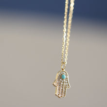 Load image into Gallery viewer, Diamond Hamsa Necklace