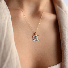 Load image into Gallery viewer, Gold Hammered Effect Letter Necklace