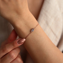 Load image into Gallery viewer, Dainty Evil Eye Chain Bracelet