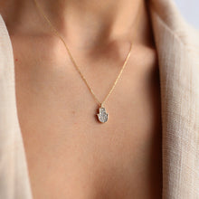Load image into Gallery viewer, Diamond Hamsa Necklace