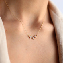 Load image into Gallery viewer, Diamond Star Trio Pendant Necklace