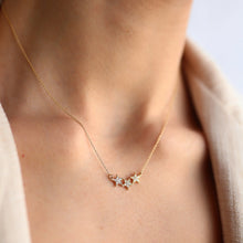 Load image into Gallery viewer, Diamond Star Trio Pendant Necklace