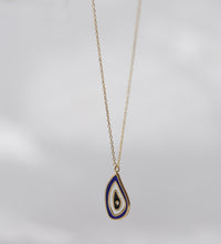 Load image into Gallery viewer, Diamond Evil Eye Raindrop Necklace