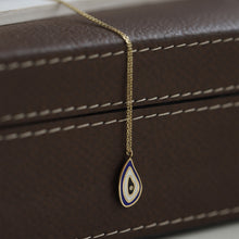 Load image into Gallery viewer, Diamond Evil Eye Raindrop Necklace