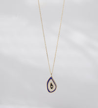 Load image into Gallery viewer, Diamond Evil Eye Raindrop Necklace