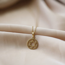 Load image into Gallery viewer, Gold Star of David Medallion Necklace