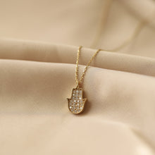 Load image into Gallery viewer, Diamond Hamsa Necklace