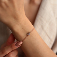 Load image into Gallery viewer, Dainty Evil Eye Chain Bracelet
