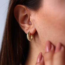 Load image into Gallery viewer, Croissant Hoop Earrings