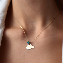 Load image into Gallery viewer, Gold Cloud Pendant Necklace