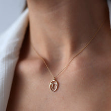 Load image into Gallery viewer, Gold Mask Pendant Necklace