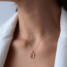 Load image into Gallery viewer, Gold Mask Pendant Necklace