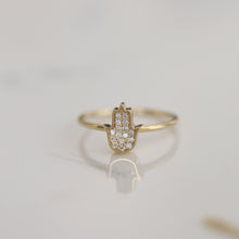 Load image into Gallery viewer, Diamond Hamsa Ring