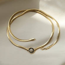 Load image into Gallery viewer, Herringbone Cz Diamond Chain Necklace