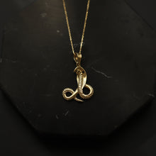 Load image into Gallery viewer, Gold Cobra Pendant Necklace
