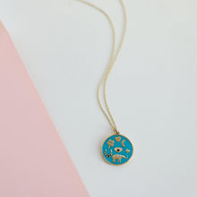 Load image into Gallery viewer, Turquoise Bohemian Medallion Necklace
