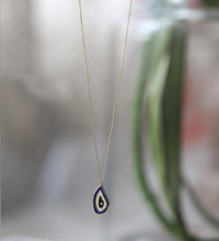 Load image into Gallery viewer, Diamond Evil Eye Raindrop Necklace
