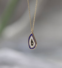 Load image into Gallery viewer, Diamond Evil Eye Raindrop Necklace